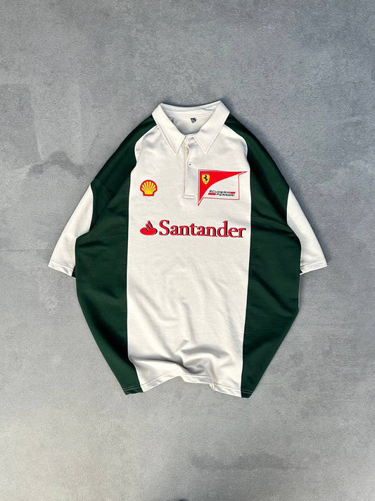 Monaco Heritage Racing Polo – Cream & Green